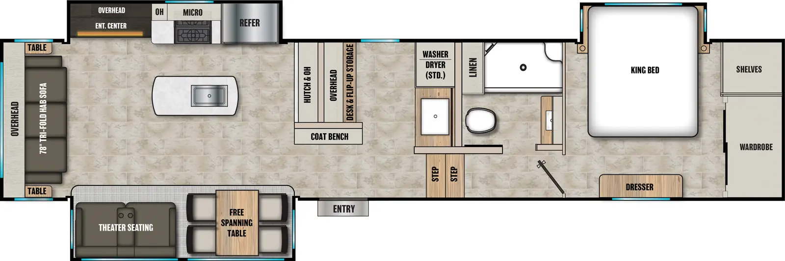 Brookstone 370RLLO Floorplan